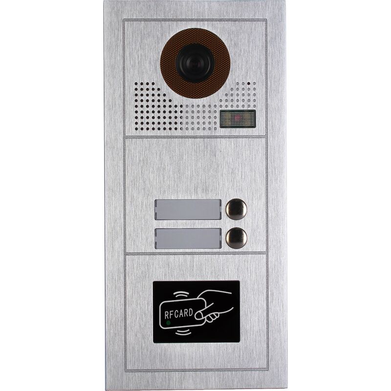 foto del prodotto videocitofono 2 fili 1 2 3 4 monitor lcd touch familiare bifamiliare condominiale telecamera 1 unita esterna bifamiliare 