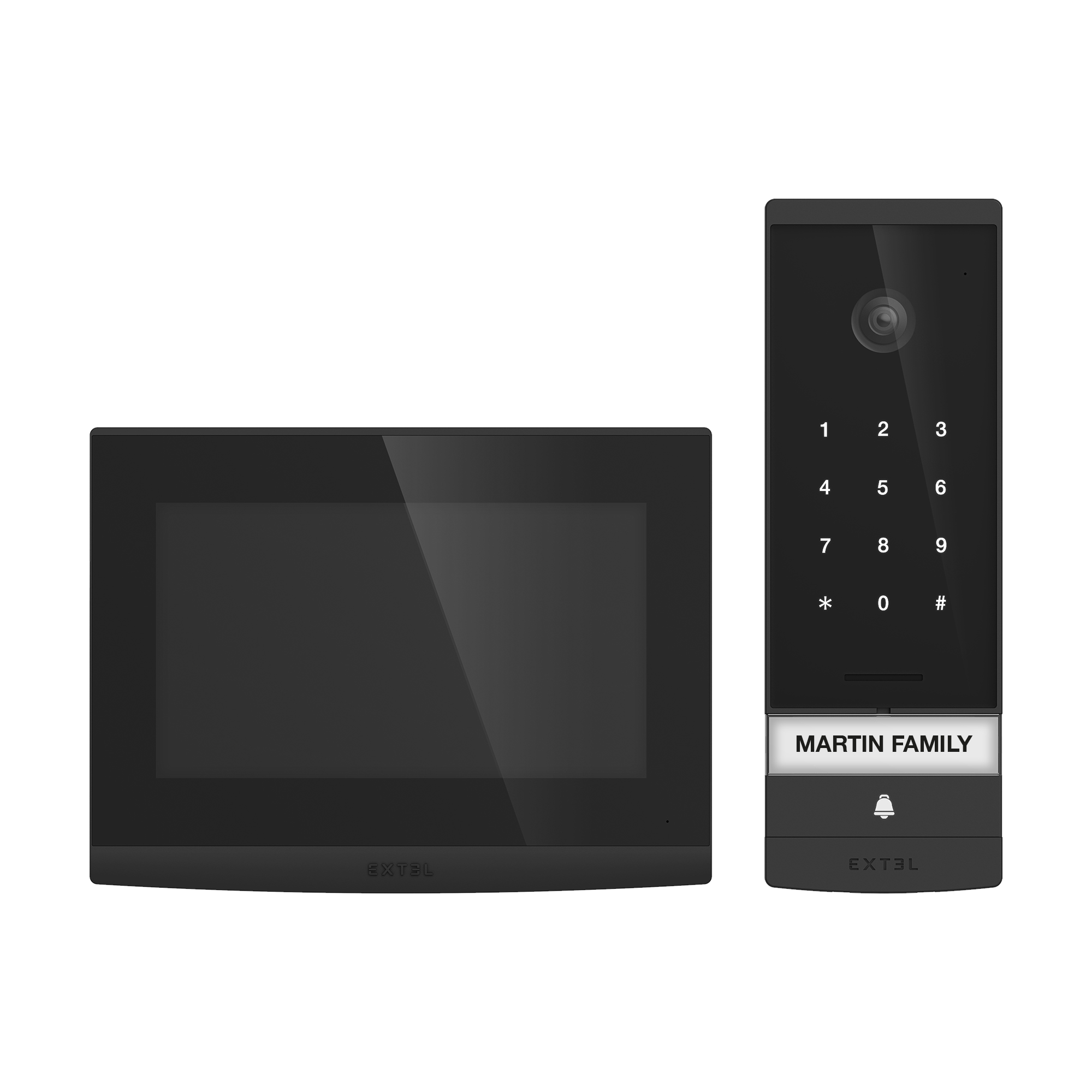 foto del prodotto videocitofono a 2 fili wifi , schermo touch 7 39 39 a colori con tastiera esterna a codice extel open 3k 720330