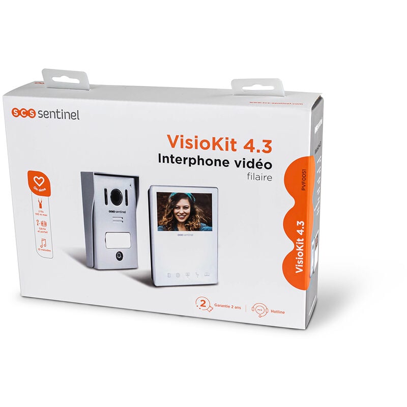foto del prodotto videocitofono con cable, visiokit 4.3, pvf0052 scs sentinel