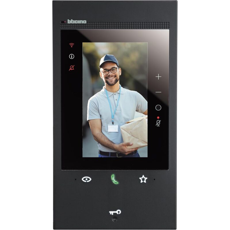 foto del prodotto videocitofono connesso 2 fili wi fi monitor classe 300eos nero bticino 344884