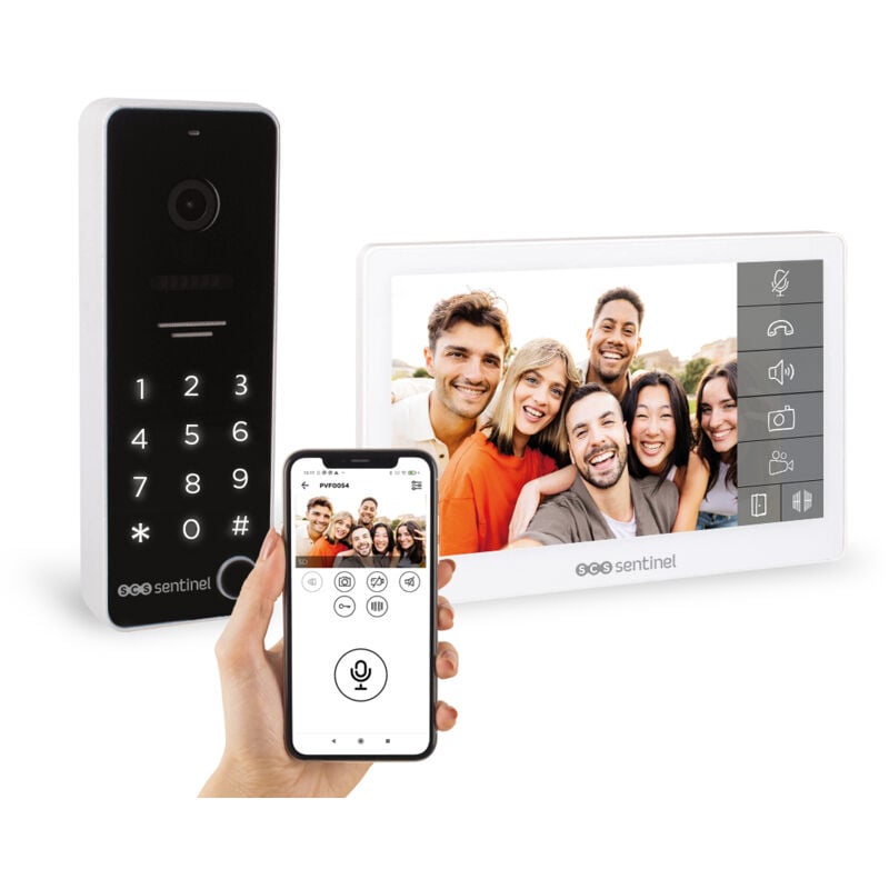 foto del prodotto videocitofono intelligente con tastiere, code visio wi fi pvf0054 scs sentinel