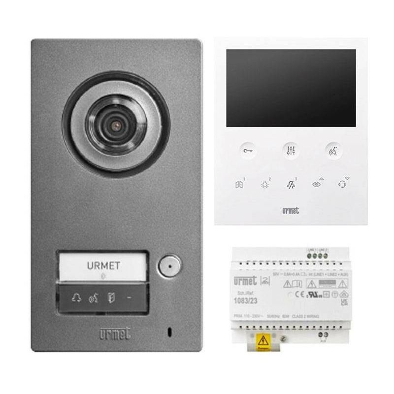 foto del prodotto videocitofono monofamiliare urmet 1784 781 vog5 urmet mikra2 e 1 vog5 2voice bianco
