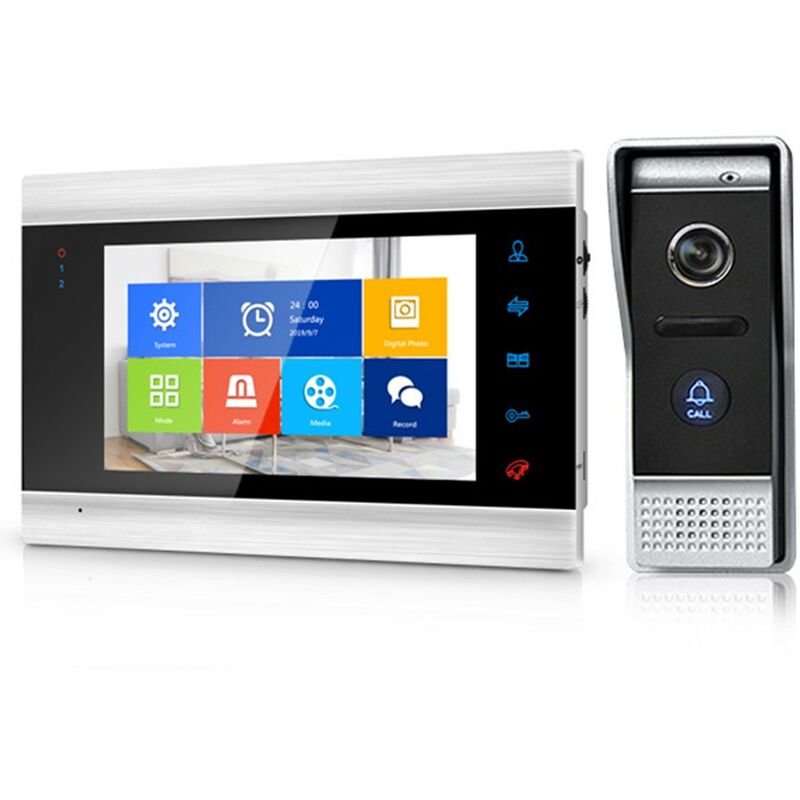 foto del prodotto videocitofono smart wifi kit fotocamera e monitor interno tuya