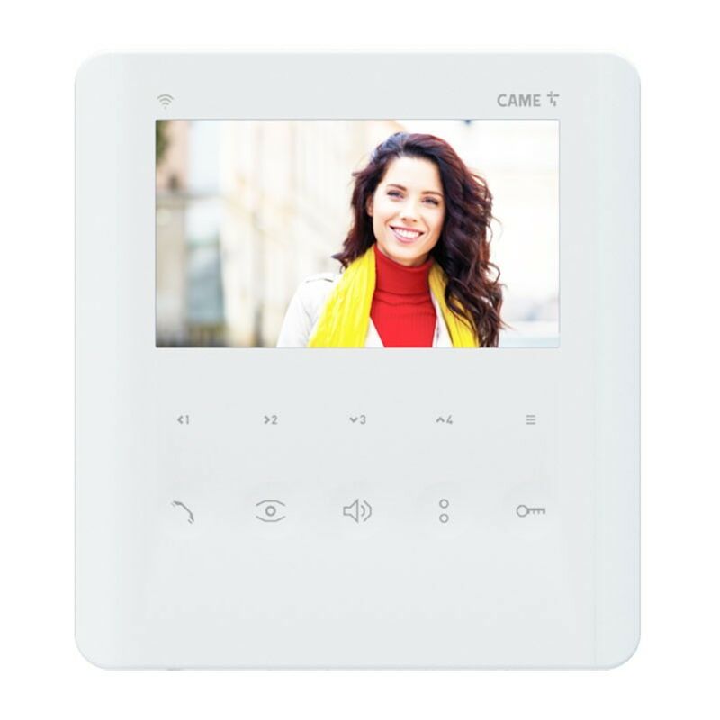 foto del prodotto videocitofono vivavoce ultrasottile bianco display lcd 5 tasti soft touch plx v x1 bpt 840ch 0110