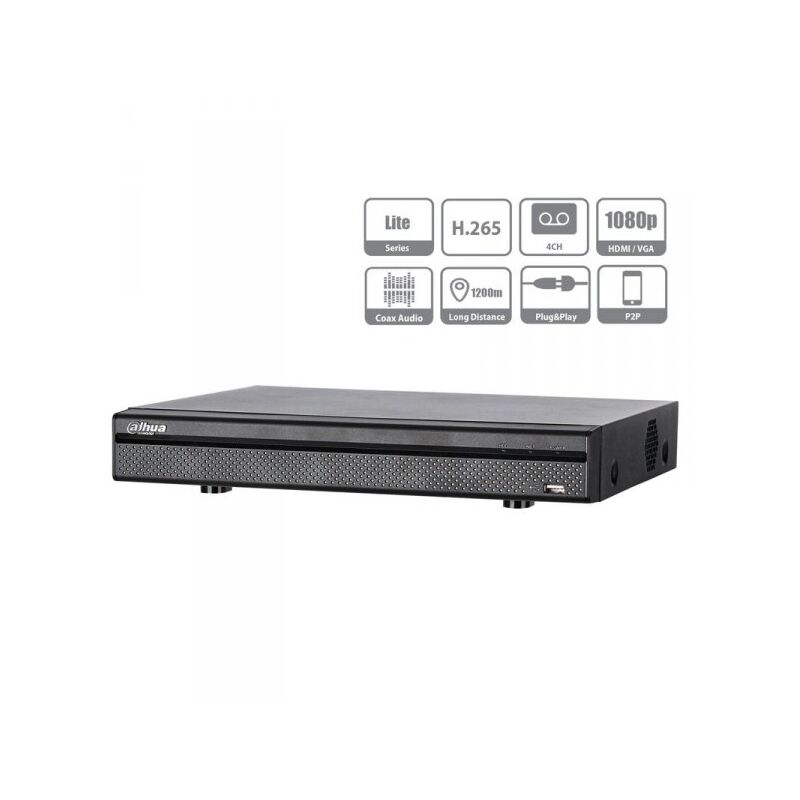 foto del prodotto videoregistratore xvr dvr nvr 4 canali penta brid 1080p mini 1u 4ch 5mp 5 in 1 hdcvi cvbs ahd tvi ip h.265 dahua xvr5104h x1