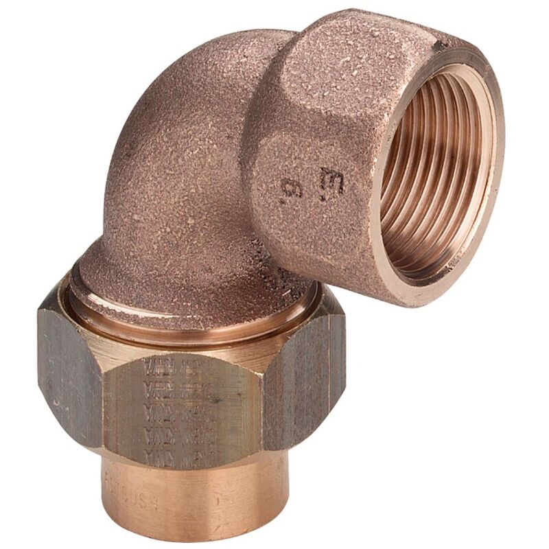 foto del prodotto viega bocchettone a 90 ff 3 4 18 bronzo, portagomma di ottone, gomito di bronzo, estremit a saldare femmina, filettatura rp, a sede conica, a