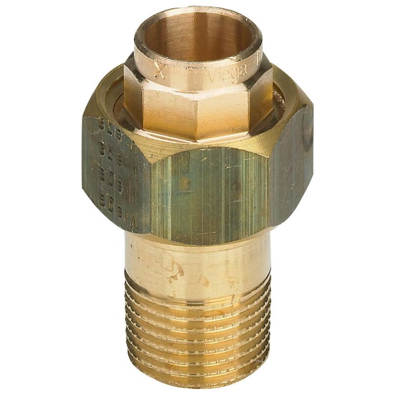 foto del prodotto viega bocchettone bronzo fm 28 1 , portagomma di ottone, estremit filettata di bronzo, estremit a saldare femmina, filettatura r, a sede
