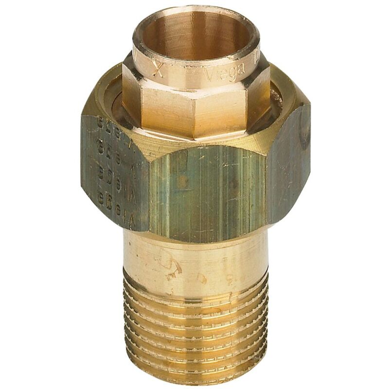 foto del prodotto viega italia srl bocchettone bronzo fm 18 1 2 , portagomma di ottone, estremit filettata di bronzo o bronzo al silicio, estremit a saldare