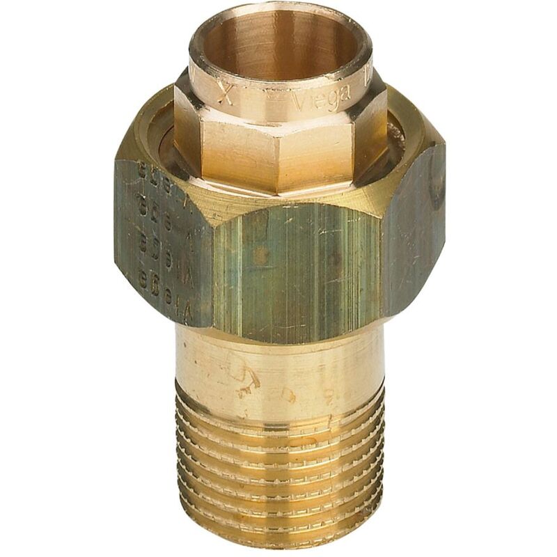 foto del prodotto viega italia srl bocchettone bronzo fm 18 3 4 , portagomma di ottone, estremit filettata di bronzo o bronzo al silicio, estremit a saldare