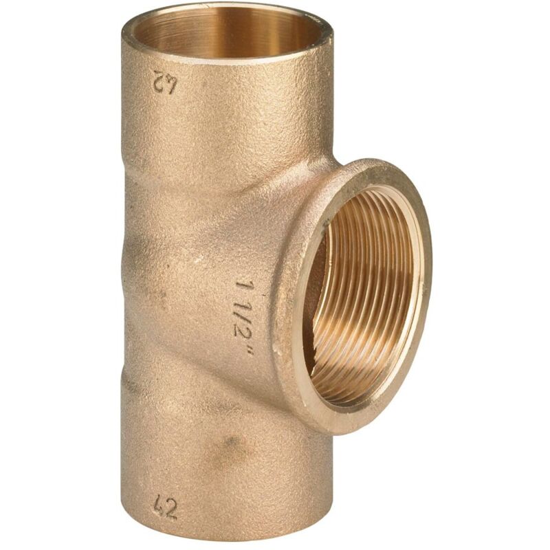foto del prodotto viega raccordo a tee bronzo fff 12 1 2 12, estremit a saldare femmina, filettatura rp 150600