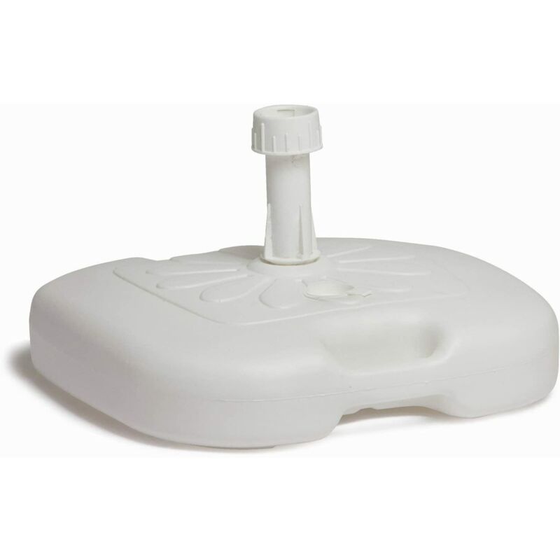 foto del prodotto vigor base in plastica per ombrellone standard in pvc 45x45 bianco mare spiaggia sole