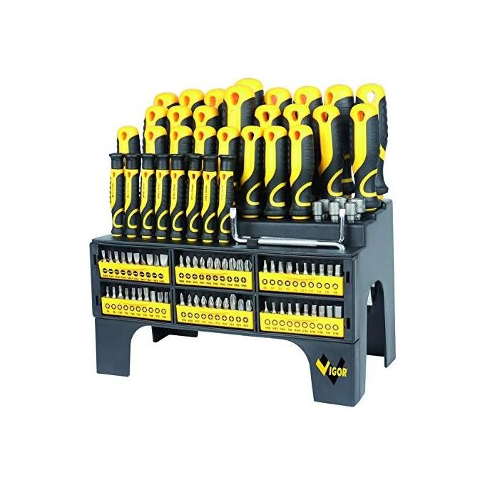 foto del prodotto vigor-blinky 3893750 serie cacciaviti e inserti 100 pezzi