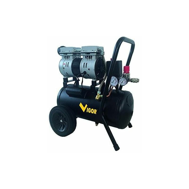 foto del prodotto vigor blinky 5635015 compressore silent 230v vca s24 2 cilindri dir 1hp 24 l