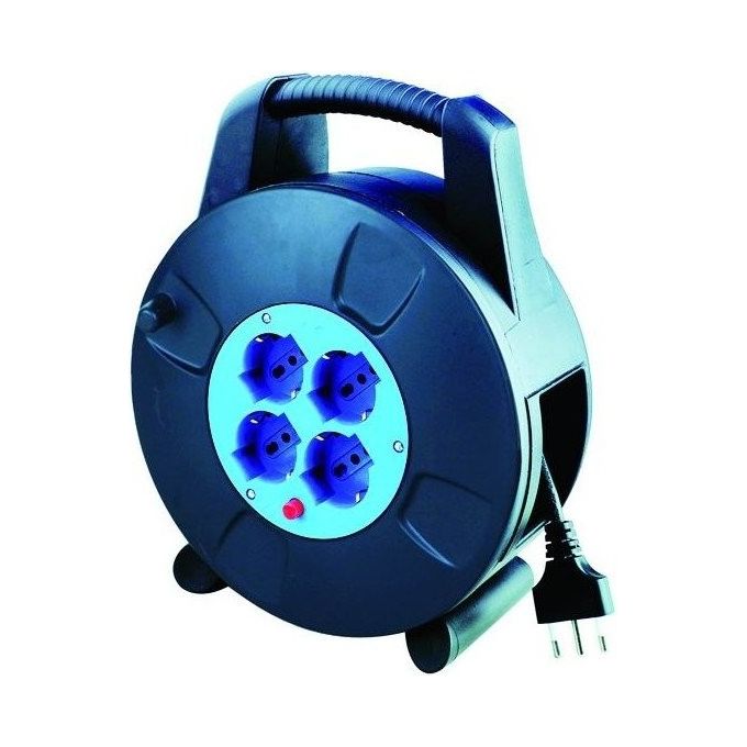 foto del prodotto vigor blinky avvolgicavi 4 prese schuko 10 16a t 3x1.5 20mt