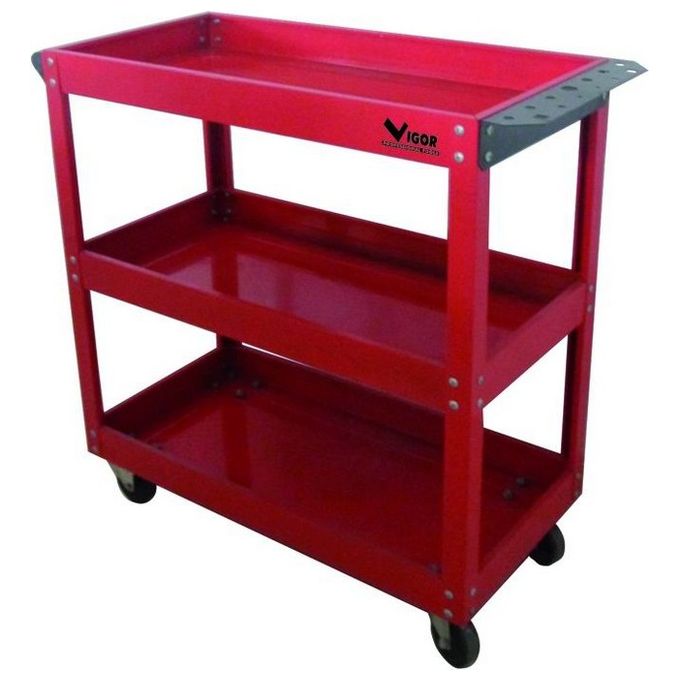 foto del prodotto vigor blinky carrello portautensili trolley 3 piani 83x35x76cm