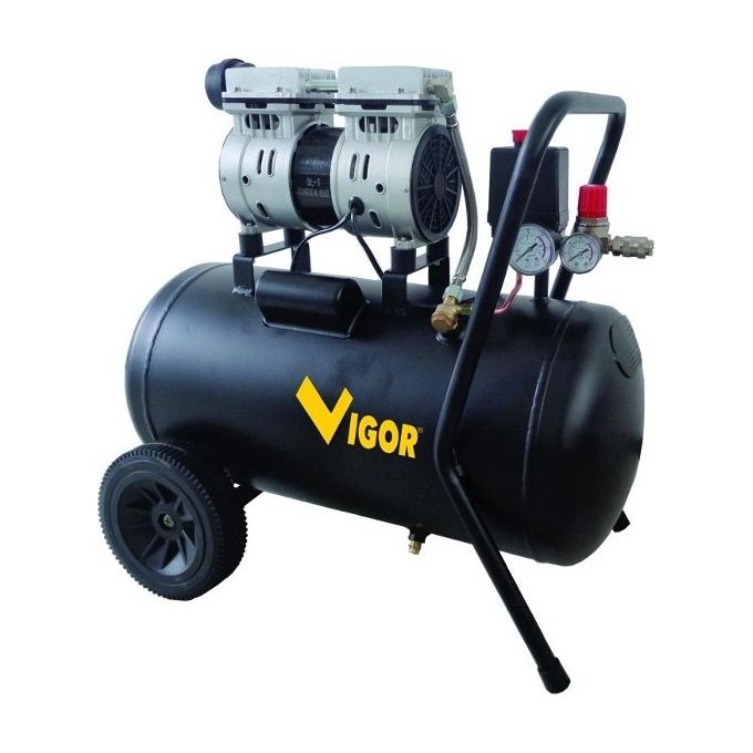 foto del prodotto vigor blinky compressori silent 230v vca s50 2 cilindri 1hp 50l sostenibile e silenzioso per lavoro prolungato