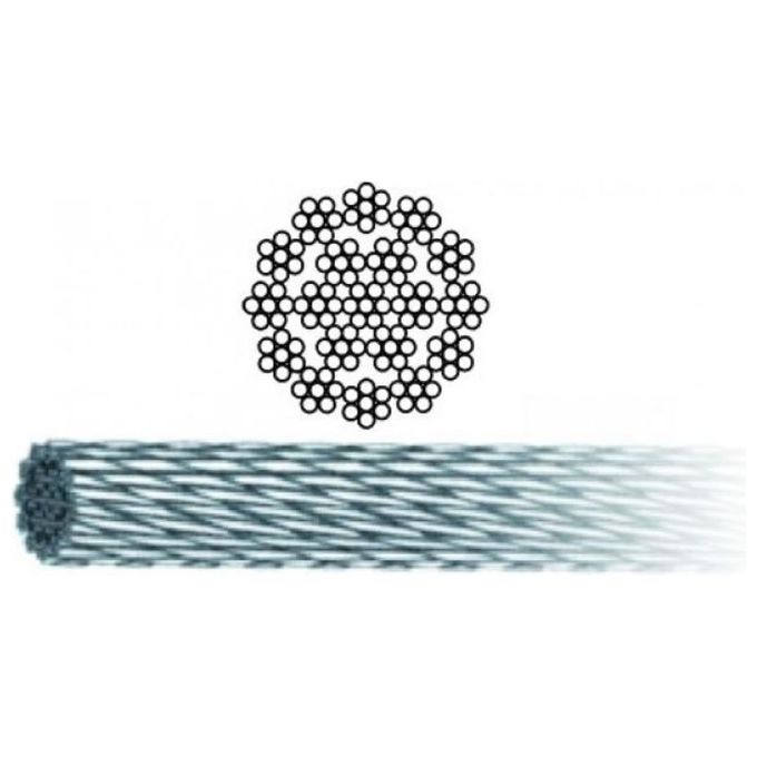 foto del prodotto vigor blinky funi acciaio zincato 133 fili antigiro 19x7 25mt diametro 6mm