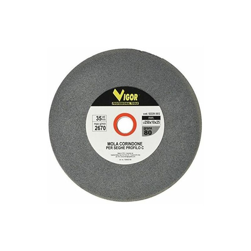 foto del prodotto vigor blinky mole corindone per seghe profilo c 80gr 250x10x25