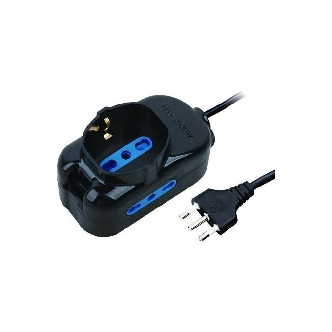 foto del prodotto vigor-blinky multipresa 3 prese schuko bipasso nero 16a