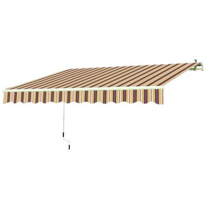 foto del prodotto vigor-blinky tende da sole a sbraccio telo bianco e rosso 295x200 cm per esterni