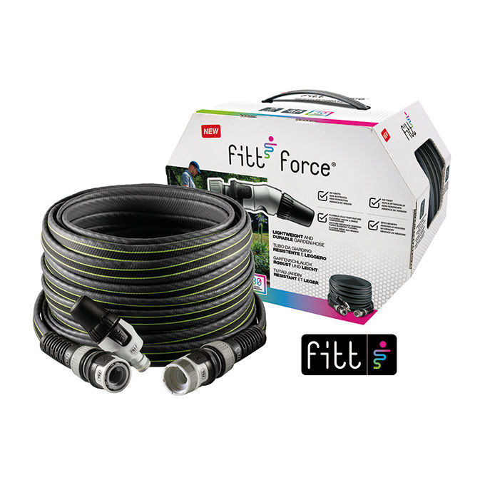 foto del prodotto vigor blinky tubo fitt force grey lime nts con lancia e 2 raccordi 25mt 5 8 