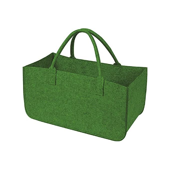 foto del prodotto vigor borsa portalegna in feltro verde 51x33cm