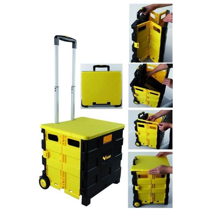 foto del prodotto vigor carrello portautensili quick trolley pieghevole 45x38x98cm