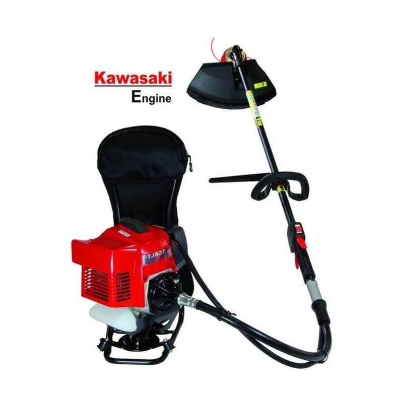 foto del prodotto vigor decespugliatore a scoppio con motore kawasaki zainato tj 53e z