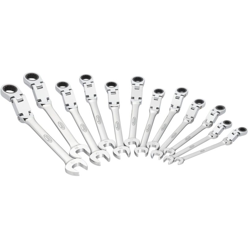 foto del prodotto vigor double joint ratcheting combination wrench set v6752 12 profilo a doppio esagono esterno, profilo esagonale esterno 12 pieces numero
