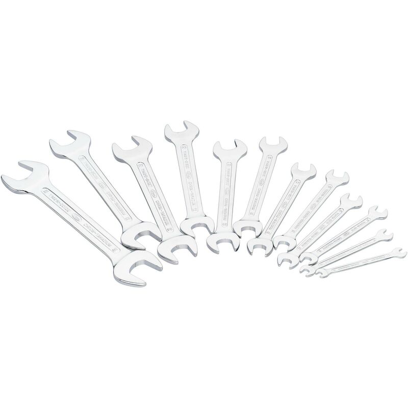 foto del prodotto vigor double open end wrench set v1461n profilo esagonale esterno 6 x 7 30 x 32 numero utensili 12