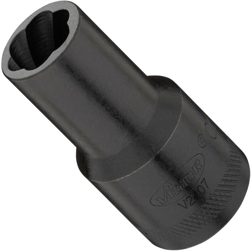 foto del prodotto vigor extractor socket with spiral profile v2407 attacco quadro, cavo, 1 2 di pollice 12,5 mm profilo estrattore di viti esterno size 13
