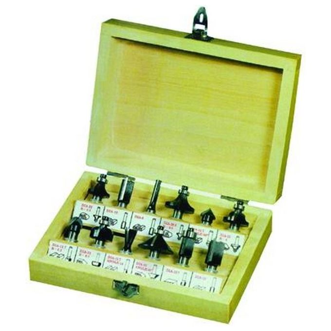 foto del prodotto vigor frese sagomate set cassetta legno pz.12 gambo mm.8