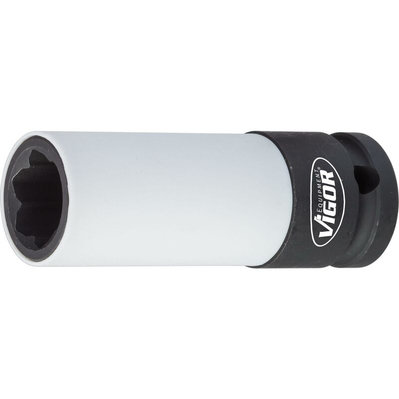 foto del prodotto vigor impact socket mercedes benz v4309 attacco quadro, cavo, 1 2 di pollice 12,5 mm profilo speciale dadi ruota ibridi size 17 mm