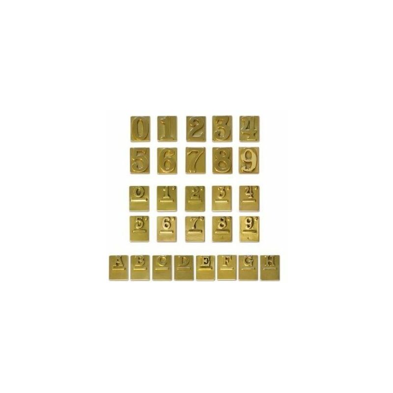 foto del prodotto vigor numero civico ottone finitura lucida tre