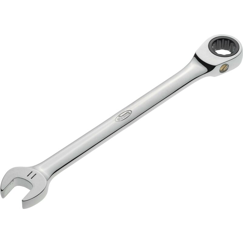 foto del prodotto vigor ratcheting combination wrench long v1021 profilo esagonale esterno, profilo a doppio esagono esterno size 11 mm