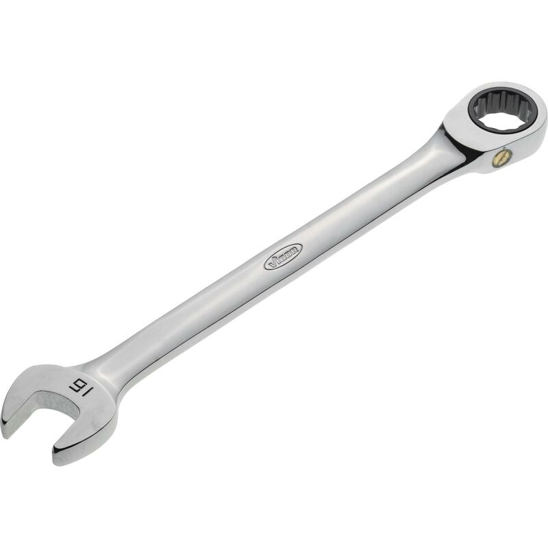 foto del prodotto vigor ratcheting combination wrench long v1027 profilo esagonale esterno, profilo a doppio esagono esterno size 16 mm