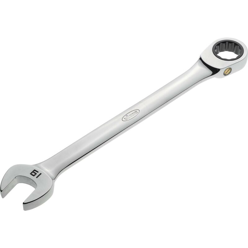 foto del prodotto vigor ratcheting combination wrench long v1030 profilo esagonale esterno, profilo a doppio esagono esterno size 19 mm