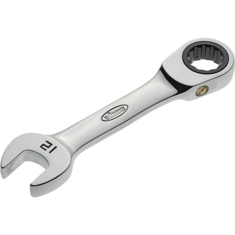 foto del prodotto vigor ratcheting combination wrench short v2826 profilo esagonale esterno, profilo a doppio esagono esterno size 12 mm
