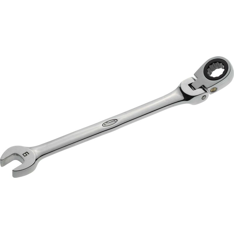 foto del prodotto vigor ratcheting combination wrench with hinge v2805 profilo esagonale esterno, profilo a doppio esagono esterno size 9 mm
