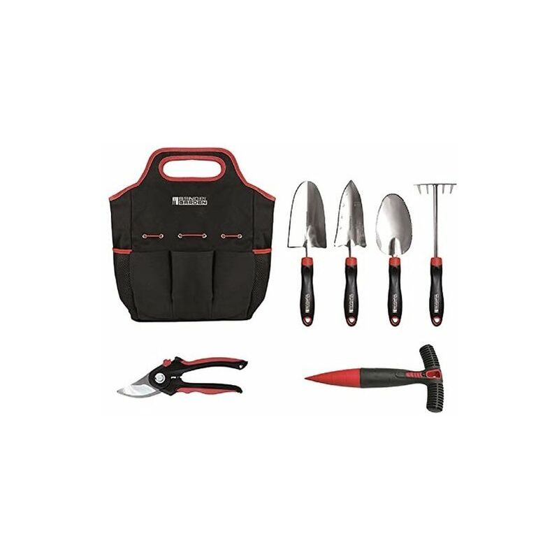 foto del prodotto vigor sandrigarden set attrezzi da giardino borsa sg a90 inox ergo 6 pezzi
