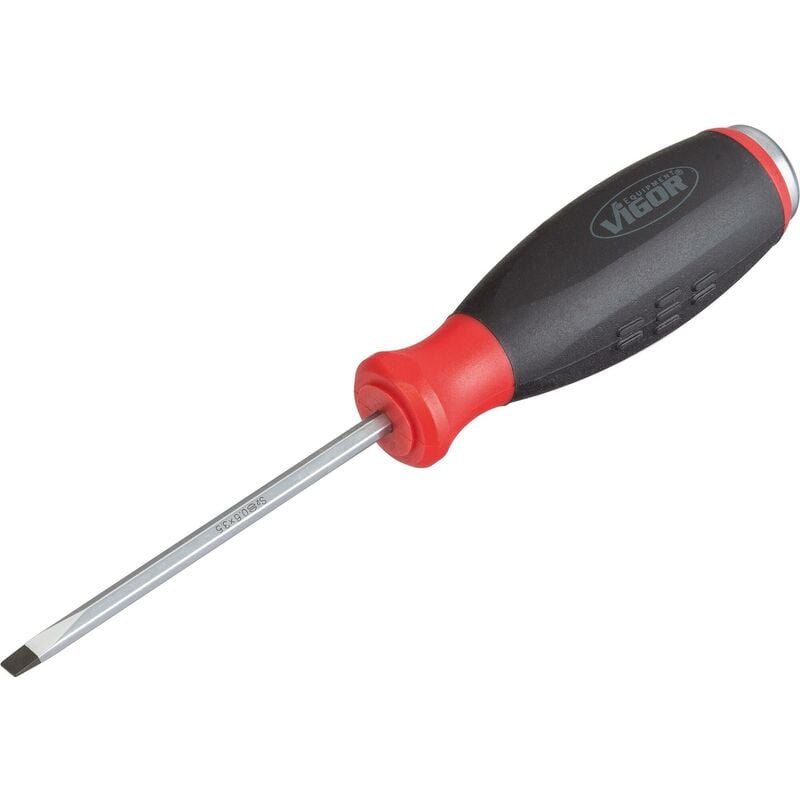 foto del prodotto vigor screwdriver for slotted screws with impact cap v3597 profilo ad intaglio size 0.6 x 3.5 mm