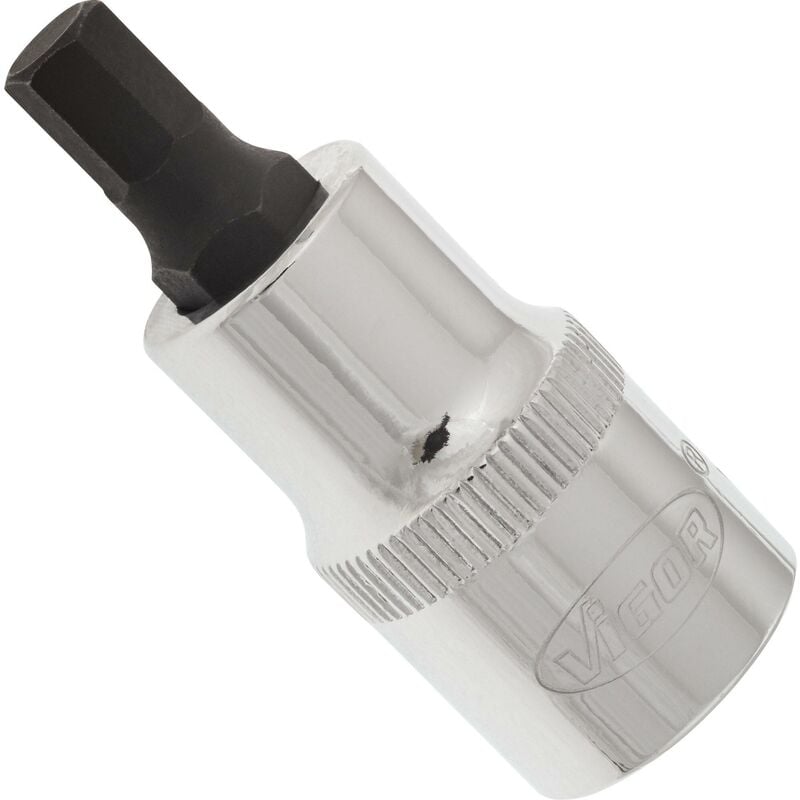 foto del prodotto vigor screwdriver socket for inside hexagon screws v2103 attacco quadro, cavo, 1 2 di pollice 12,5 mm profilo esagonale interno size 7 mm
