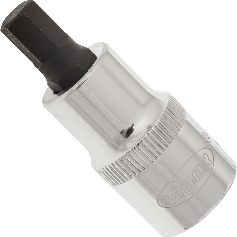 foto del prodotto vigor screwdriver socket for inside hexagon screws v2104 attacco quadro, cavo, 1 2 di pollice 12,5 mm profilo esagonale interno size 8 mm