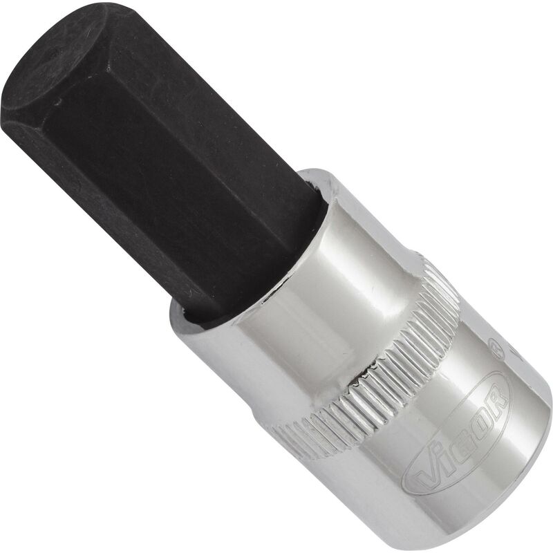 foto del prodotto vigor screwdriver socket for inside hexagon screws v6137 attacco quadro, cavo, 3 8 di pollice 10 mm profilo esagonale interno size 12 mm