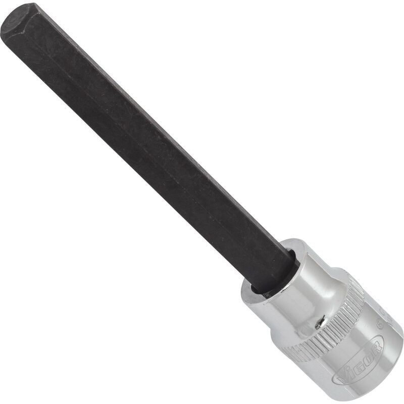foto del prodotto vigor screwdriver socket for inside hexagon screws v6144 attacco quadro, cavo, 3 8 di pollice 10 mm profilo esagonale interno size 8 mm