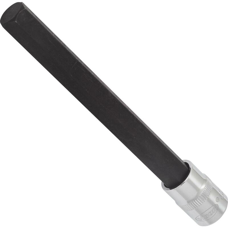 foto del prodotto vigor screwdriver socket for inside hexagon screws v6154 attacco quadro, cavo, 3 8 di pollice 10 mm profilo esagonale interno size 12 mm