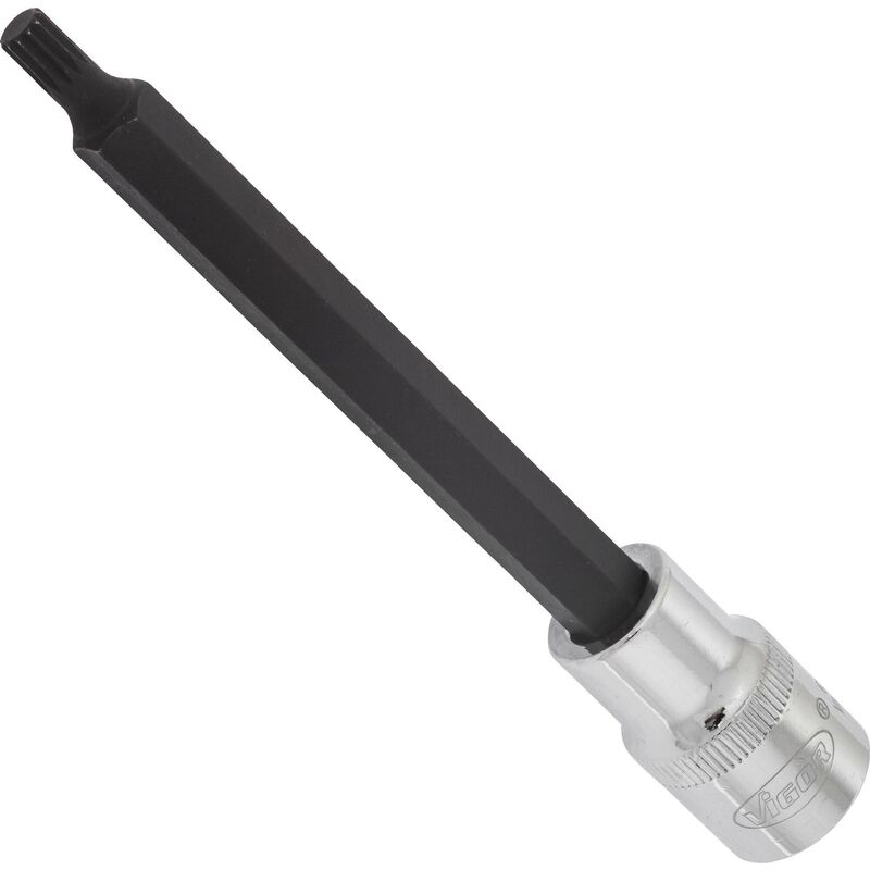 foto del prodotto vigor screwdriver socket for screws with internal serration xzn v2124 attacco quadro, cavo, 1 2 di pollice 12,5 mm profilo poligonale