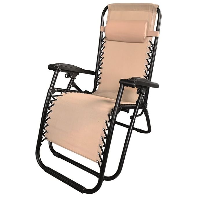 foto del prodotto vigor sedia a sdraio basculante beige