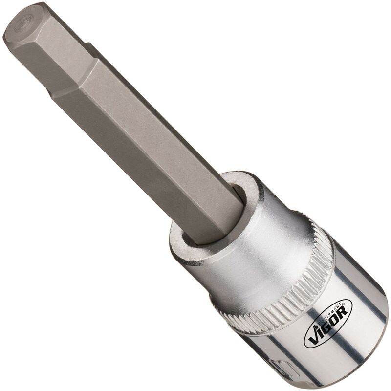 foto del prodotto vigor socket v7158 5 attacco quadro, cavo, 3 8 di pollice 10 mm profilo esagonale interno size 7 mm