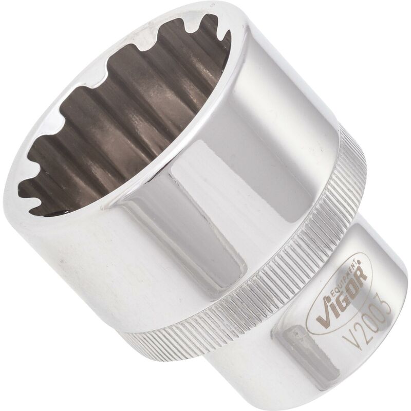 foto del prodotto vigor socket with multi purpose profile v2003 attacco quadro, cavo, 1 2 di pollice 12,5 mm multiprofilo size 30 mm